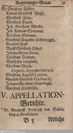 V. Appellation-Gerichte