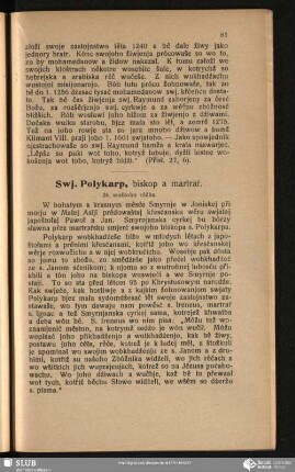 Swj, Polykarp, biskop a martraŕ