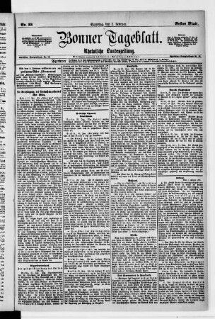 Bonner Tageblatt. 1883-1890
