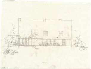 Gsaenger, Gustav; Landhaus Dr. Hans Högg - Südseite (Ansicht)