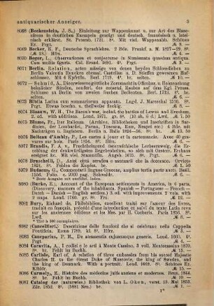 Antiquarischer Anzeiger von Joseph Baer & Co., Frankfurt a.M.. 356. 1885