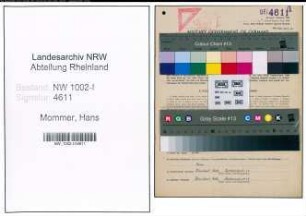 Entnazifizierung Hans Mommer, geb. 11.01.1894 (Buchhalter)