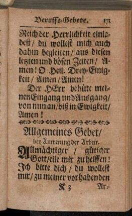 Beruffs-Gebete.