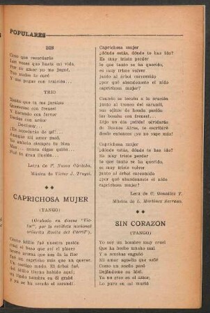 Sin corazón : (Tango)