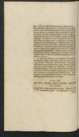 Caput XIV. De Usu, Abusu, Directione Amoris Et Odii.