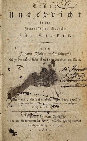 Erster Unterricht in der französischen Sprache für Kinder