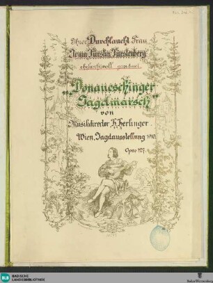 Donaueschingen-Jagd-Marsch. Arr - Don Mus.Ms.Ded. 42 : pf; D