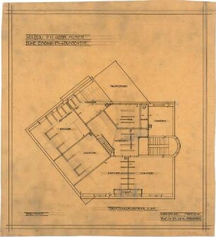Billing, Hermann; Karlsruhe, Eisenlohrstr. / Bunsenstr. 22; Haus Muser - Grundriss DG