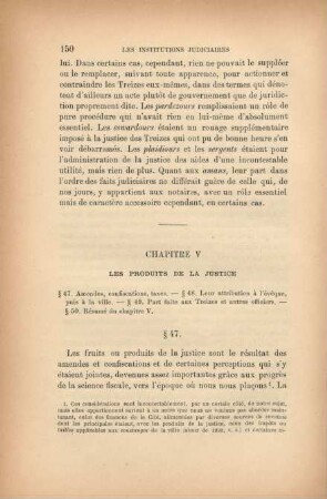 Chapitre V. Les produits de la justice