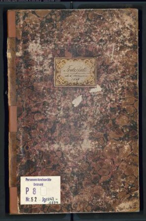 Zivilstandsregister der Juden der Kreisgerichtskommission I Bocholt mit den Orten: Anholt, Bocholt, Dingden und Rhede (ab 1852 nur Bocholt) (T 1847-1874) (Gemeinde: Bocholt)