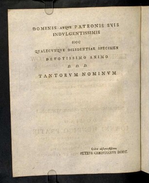 0h-0i, Perillvstri Et Generosissimo Domino Domino Ernesto Iosvae L. B. De BVLOW Dynastae In Marschacht, Abbensen Et Reliqva Avgvstissimo Magnae Britanniae Regi A Consiliis Regendorvm Dvcatvvm Bremensis Et Verdensis.