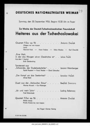 Zur Woche der Deutsch-Tschechoslowakischen Freundschaft Heiteres aus der Tschechoslowakei