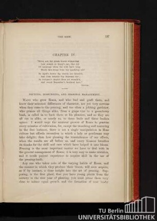Chapter IV. Pruning, disbudding, and seasonal management.