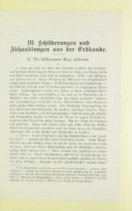 III. Schilderungen und Abhandlungen aus der Erdkunde