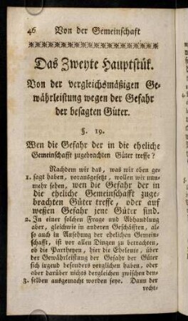 46-61, Das Zweyte Hauptstük.