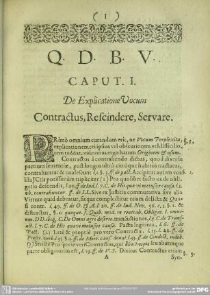 Caput. I. De Explicatione Vocum