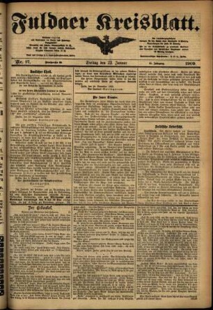 Ausgabe vom Freitag, den 22. Januar 1909.