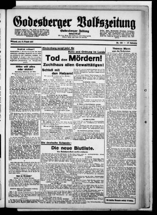 Godesberger Volkszeitung. 1913-1933