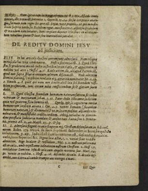 De Reditu Domini Iesu ad iudicium.