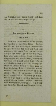 24. Die nordischen Staaten. (1085 - 1216)