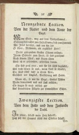 Zwanzigste - Vier und zwanzigste Lection.