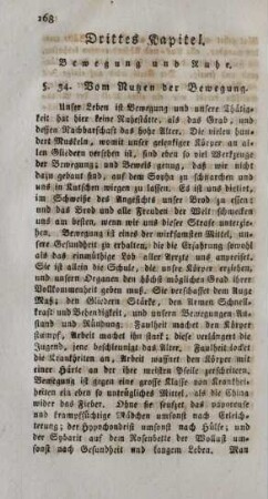Drittes Kapitel. Bewegung und Ruhe