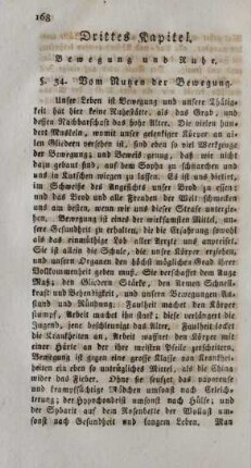 Drittes Kapitel. Bewegung und Ruhe