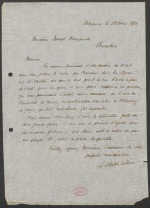 Brief an Józef Wieniawski : 23.04.1910
