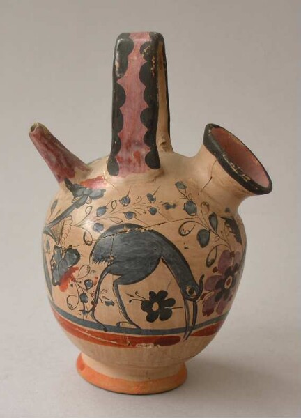 Clay jug with handle