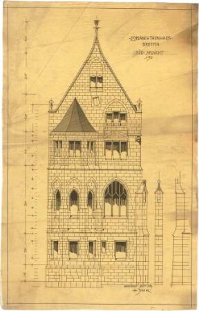 Billing, Hermann; Bretten (Baden-Württemberg), Marktplatz; Melanchthonhaus - Fassade (Südansicht)