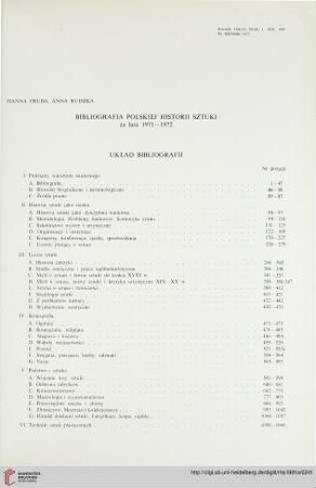 Bibliografia polskiej historii sztuki za lata 1971-1972