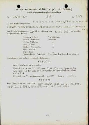Reutter, Johann