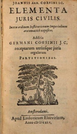 Ioh. Arn. Corvini Elementa iuris civilis