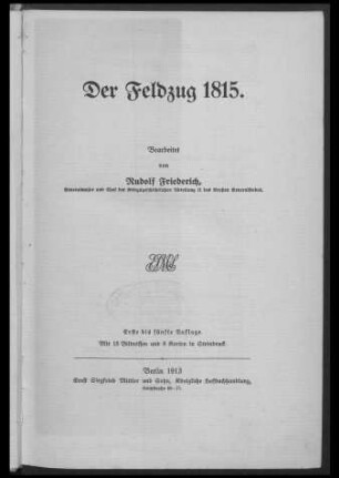 4: Der Feldzug 1815