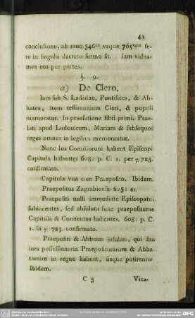 §.9. De Clero