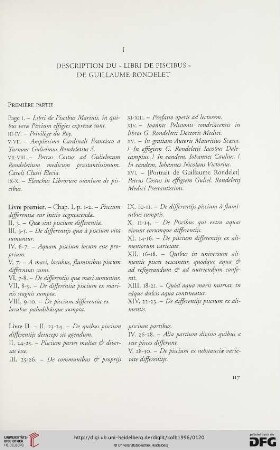 I. Description du "libri de piscibus" de Guillaume Rondelet