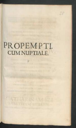 Propempticum Nuptiale