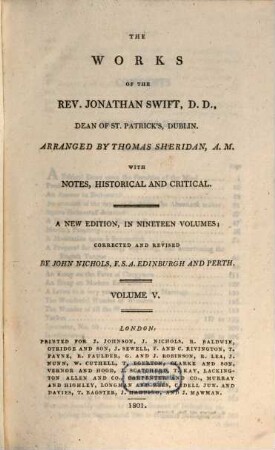 The works of the Rev. Jonathan Swift ..., 5