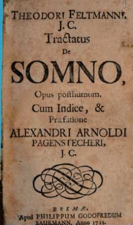 Tractatus de Somno