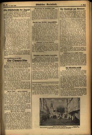 Zweite Ausgabe vom Dienstag, den 19. April 1938.