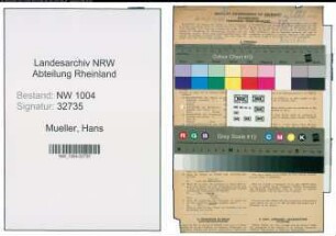Entnazifizierung Hans Mueller , geb. 10.10.1913 (Lehrer)