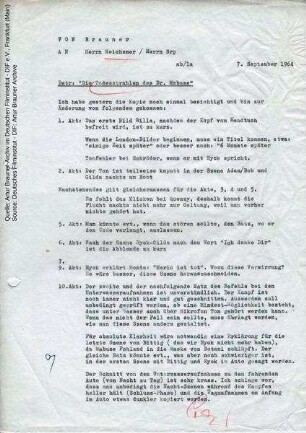 Liste mit Filmänderungen