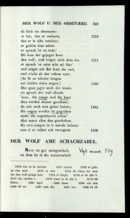 Der Wolf Ame Schachzabel.