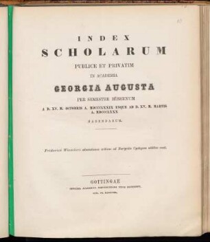 1879_WS: Index scholarum publice et privatim in Academia Georgia Augusta ... habendarum