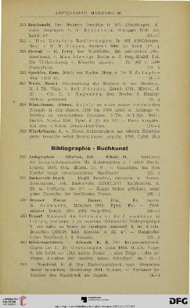 Bibliographie – Buchkunst (Nr. 360-379)