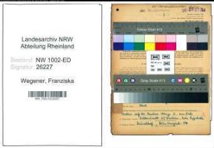 Entnazifizierung Franziska Wegener, geb. 19.01.1916 (Techn.Lehrerin)