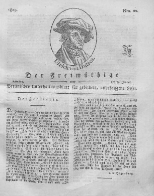 Nro. 22., Dienstag, den 31. Januar 1809