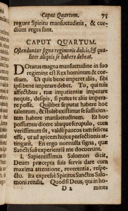 75-97, Caput Quartum. Ostenduntur signa regiminis dulcis, & qualiter aliquis se habere debeat.