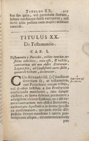 Titulus XX. De Testamentis.