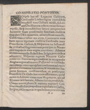 Conspiratio Pontificia.